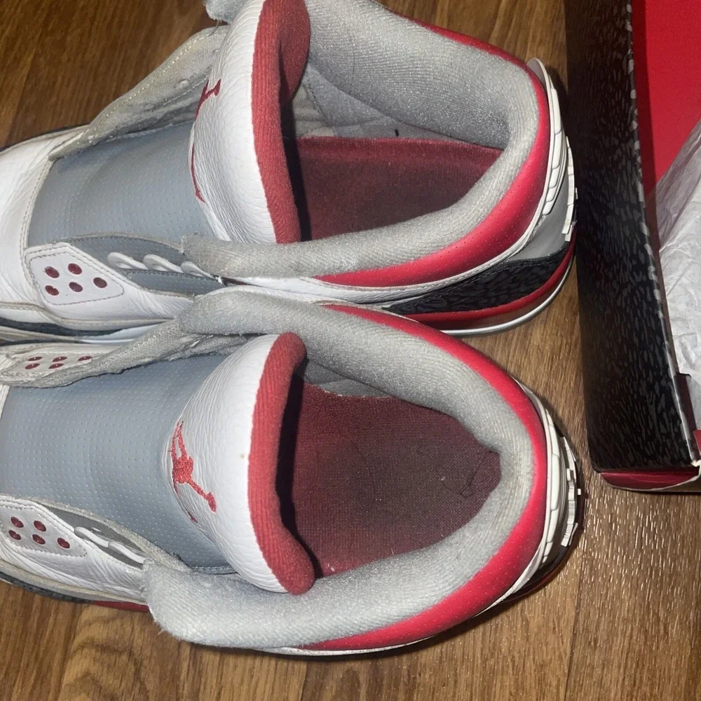 NIKE AIR JORDAN III RETRO 3 FIRE RED WHITE BLACK 2013 RARE‎ 136064-120 (SIZE 14)